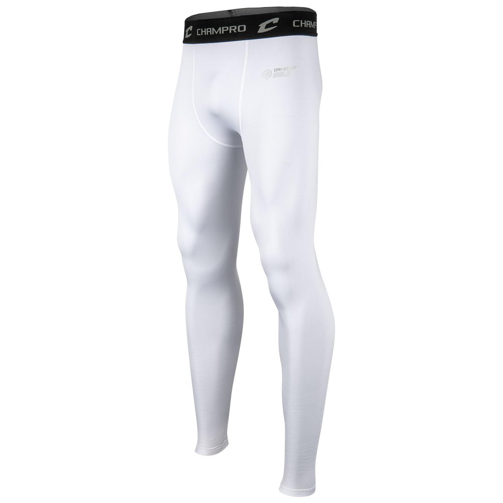 Champro Boys' Cold Weather Compression Pants, White, Large