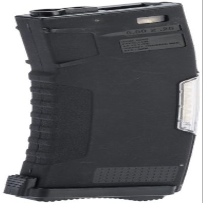 Evike Airsoft - BAMF GEN2 Polymer 450rd Hi-Cap Flash Mag for M4-Style Series Airsoft AEGs (Model: Black/Single Mag)