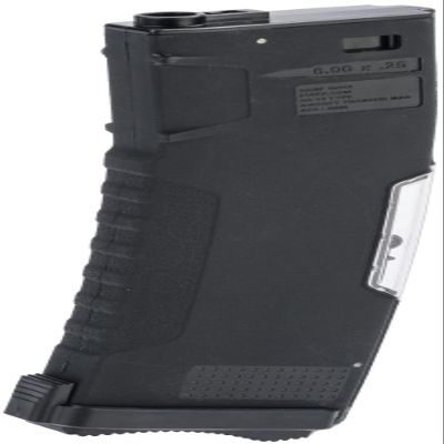 Evike Airsoft - BAMF GEN2 Polymer 190rd Mid-Cap Mag for M4-Style Series Airsoft AEGs (Model: Black/Single Mag)