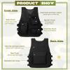 SATINIOR Kids Tactical Vest Army Combat Vest Outdoor with Half Finger Fingerless Short Gloves Breathable(Basic Style) view 2
