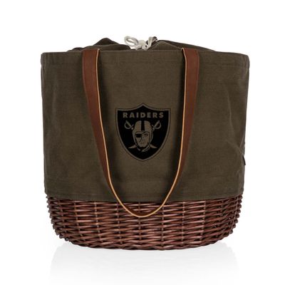 PICNIC TIME Las Vegas Raiders Coronado Canvas and Willow Basket Tote