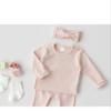 Newborn Baby Girl Crew Neck Blouses Long Sleeves Solid Color T-Shirt Top Bottom Cotton Top Basic Tees Plain Shirt (Pink,3-6 Months,3 Months,6 Months) view 3