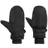 American Trends Toddler Winter Gloves Snow Mittens for Kids Girls Boys Waterproof Ski Mitten Warm Fleece Glove Pure Black M view 1