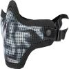 Evike Airsoft - Matrix Iron Face Carbon Steel Mesh Striker V1 Lower Half Face Pro (Color: Black/Skull) view 1