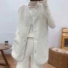 tuduoms Winter Coats Womens Girls Warm Sherpa Vest Pockets Button Down Fuzzy Faux Shearling Teddy Jacket Gilet Waistcoat view 2
