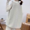 tuduoms Winter Coats Womens Girls Warm Sherpa Vest Pockets Button Down Fuzzy Faux Shearling Teddy Jacket Gilet Waistcoat view 4