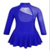 VernLan Girls Mesh Spliced Figure Ice Skating Dress Leotard Ruffle Skirt Lyrical Ballet Dance wear Performnce Costumes Royal Blue 4 Years view 2