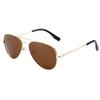 Onrtry Small Polarized Aviator Sunglasses for Boys Girls Classic Metal Frame Mirrored Lens Sun Glasses - 52MM(Gold Frame/Brown Lens) view 1