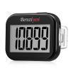 3D Pedometer for Walking, Simple Step Counter for Walking with Removable Clip and Lanyard, Accurate Pedometers for Steps, Step Tracker with Large Display for Men Women and Kids (Black) view 1