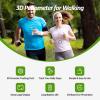 3D Pedometer for Walking, Simple Step Counter for Walking with Removable Clip and Lanyard, Accurate Pedometers for Steps, Step Tracker with Large Display for Men Women and Kids (Black) view 2