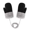 Baby Toddler Warm Knitted Gloves Fleece Lined Thick Thermal Full Finger Mittens for Girls Boys Age 1-3Years Gift (black) view 1