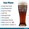 Personalized Beer Glass 61st Birthday Gift for Men Vintage Aged To Perfection Cheers To 61 Years Old 1962 Etched Custom Gift 16 oz Pilsner Drinking Glasses For Men and Women view 2