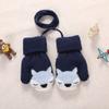 Baby Toddler Winter Warm Mittens Thicken Knitted Gloves Thermal Plush Lining Full Finger Gloves for 1-3 Yrs view 2