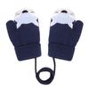 Baby Toddler Winter Warm Mittens Thicken Knitted Gloves Thermal Plush Lining Full Finger Gloves for 1-3 Yrs view 3