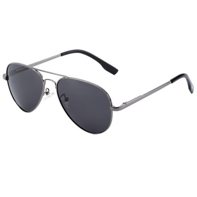 Onrtry Small Polarized Aviator Sunglasses for Boys Girls Classic Metal Frame Mirrored Lens Sun Glasses - 52MM(Gunmetal Frame/Grey Lens)