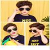 Onrtry Small Polarized Aviator Sunglasses for Boys Girls Classic Metal Frame Mirrored Lens Sun Glasses - 52MM(Gunmetal Frame/Grey Lens) view 3