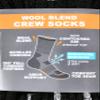 Weatherproof Vintage Men's Outdoor Wool Blend Crew Socks, Black, 5 Pairs view 2