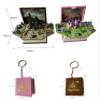 Davidamy's Gift 3D Pop-up Book Mini Castle Toys Cute Keychain for Kids Backpack, 3D Castel Scene for Girls Gift for Party Birthday etc. -Pack of 2PCS (Pink + Brown Castle Books) view 2