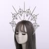 BLESSUME Halo Crown Mary Goddess Headband Women Halloween Costume Headpiece (Silver 10) view 2