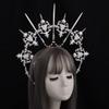 BLESSUME Halo Crown Mary Goddess Headband Women Halloween Costume Headpiece (Silver 10) view 3
