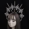 BLESSUME Halo Crown Mary Goddess Headband Women Halloween Costume Headpiece (Silver 10) view 4
