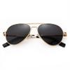 Onrtry Small Polarized Aviator Sunglasses for Boys Girls Classic Metal Frame Mirrored Lens Sun Glasses - 52MM(Gold Frame/Grey Lens) view 2
