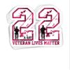 22 A Day Veteran Lives Matter Suicide Awareness 4x3 Decals Stickers for Laptop Window Car Bumper Helmet Water Bottle (Pack 3)