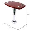 Futchoy Removable 60CM Rectangular Marine/RV Table with 4 Cup Holder, Caravan Motorhome Marine Boat Yacht Oak Table Adjustable Height 22"-28" view 3