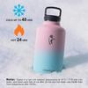 64 oz Water Bottle Insulated with Straw&3 Lids, Coolflask Half Gallon Water Jug Galaxy Large Metal Stainless Steel Vacuum flask for Gym, Sports and Travel, Keep Cold 48H Hot 24H, Blooming Cherry view 3