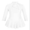 VernLan Girls Mesh Spliced Figure Ice Skating Dress Leotard Ruffle Skirt Lyrical Ballet Dance wear Performnce Costumes White 12 Years view 2