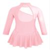 Oyolan Kid Girls Mock Neck Mesh Splice Roller Ice Figure Skating Dress Leotard Ballet Dance Wear Outfit Costumes Pearl Pink 8 Years view 2