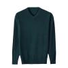 Autumn Men's V-Neck Thin Wool Bottoming Sweater Classic Style Business Casual Pullover Male Clothes Green M view 1