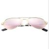 Onrtry Small Polarized Aviator Sunglasses for Boys Girls Classic Metal Frame Mirrored Lens Sun Glasses - 52MM(Gold Frame/Pink Lens) view 2