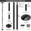 PRIOR FITNESS Premium Dance Pole - Removable 45mm Spinning & Static Heavy-Duty Steel Pole, Adjustable Height Professional Grade - Excellent for Home Exercise, Club, Gym - Black view 4