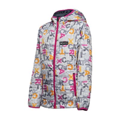 Arctix Kids' Aero Hooded Jacket, Letter Toss Print Pink Multi, Small
