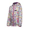 Arctix Kids' Aero Hooded Jacket, Letter Toss Print Pink Multi, Small view 1