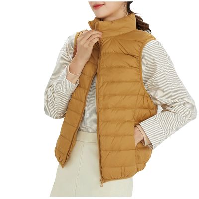 tuduoms Women's Packable Down Vest Ultra-light Quilted Padded Puffer Outerwear Jacket Vests Teen Girl Cute Warm Zip Coats