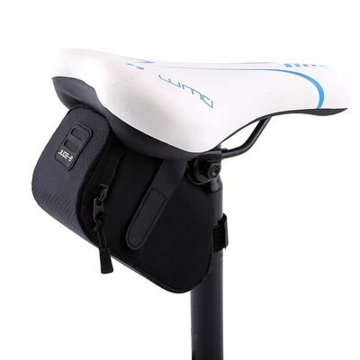 Aoutecen Saddle Bag, Zippered Under Seat Storage Bike Seat Pack for Black
