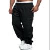 Rela Bota Men's Cargo Pants Relaxed Fit Sport Pants Jogger Sweatpants Drawstring Outdoor Trousers with Pockets Black 4XL view 1