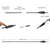 6/12 Pcs Carbon Arrows 30 Inch for Archery Shooting Spine 500 Arrows with Natural Feathers Competition Practice Hunting for Traditional Long Recurve Bows and Compound Bows (12 Pcs) view 2