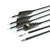 6/12 Pcs Carbon Arrows 30 Inch for Archery Shooting Spine 500 Arrows with Natural Feathers Competition Practice Hunting for Traditional Long Recurve Bows and Compound Bows (12 Pcs) view 3