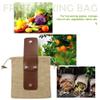 ASENIE Foraging Bag Waxed Canvas PU Leather Collapsible Outdoor Foraging Pouch Mushroom Hunting Storage Bushcraft Belt Water Resistant Tinder Dump for Travel Camping Hiking Picking up Bag Only (Khaki) view 2