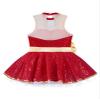 Moily Kids Girls Christmas Dance Dress - Sequins Figure Skating Tutu Ballet Leotard for Holiday Party - Red, 8 Years view 4