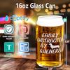 Cuptify Easily Distracted by Wieners Etched 16 oz Engraved Beer Can Glass Birthday Gift for Women, Men and Pet Dog Lovers view 3