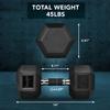 Yes4All Hex Dumbbell Rubber Grip - Premium heavy weight Dumbbell - 45lbs view 3