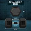 Yes4All Hex Dumbbell Rubber Grip - Premium heavy weight Dumbbell - 50lbs view 3