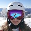 AVAWAY Pink Ski Goggles, Snow Goggles Women, UV 400 Protection Snowboard Goggles Over Glasses Frameless Detachable Lenses view 2