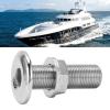 Marine Thru Hull Fitting Connector 3/8 Inch Steel Boat Drain Outlet Scupper for Easy Installation and view 4