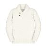 Teurkia Boys' Casual Knit Cable Turtleneck Sweater Rib Cuff Pullover for Kids White view 1