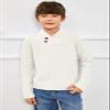 Teurkia Boys' Casual Knit Cable Turtleneck Sweater Rib Cuff Pullover for Kids White view 4